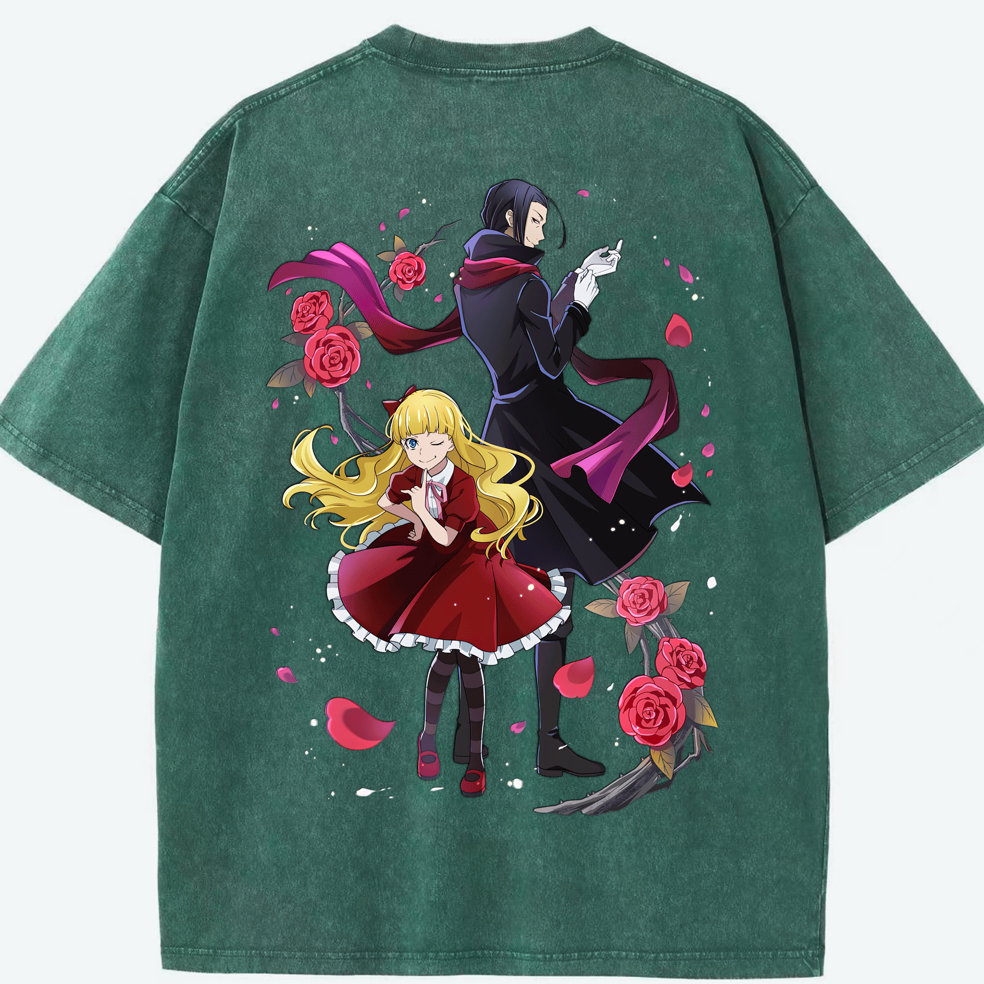 （画像用） 文豪ストレイドッグス Bungo Stray Dogs 綿100% ヴィンテージ風 半袖Tシャツ（背面プリント）